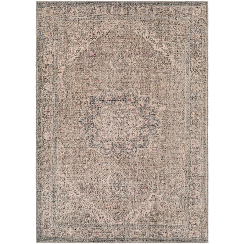 Livabliss Duquette Persian Medallion Printed Machine Washable Area Rug