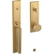 preview thumbnail 17 of 16, Baldwin Hollywood Hills Full Plate Single Cylinder Door Handleset with Vintage Brass