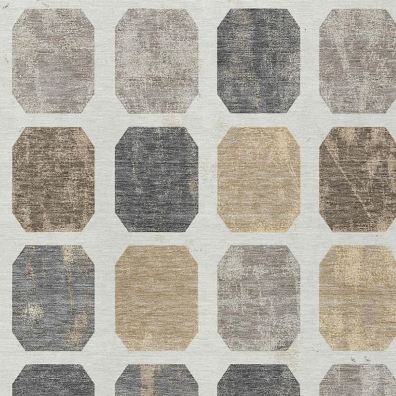 HomeRoots Geometric Transitional Rectangle Outdoor Rug