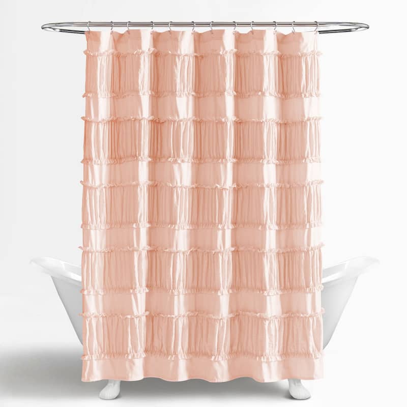 Lush Decor Nova Ruffle Shower Curtain