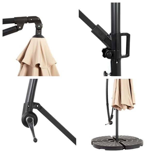 black patio umbrella stand Black Patio Umbrella Base With Wheels, 12lb