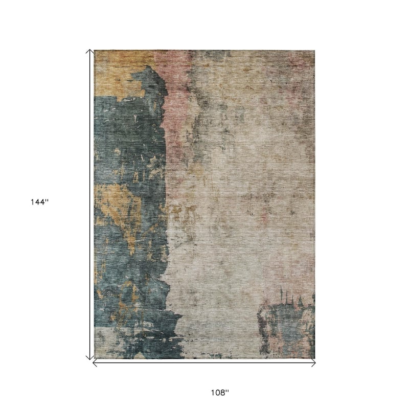 HomeRoots Abstract Transitional Rectangle Outdoor Rug