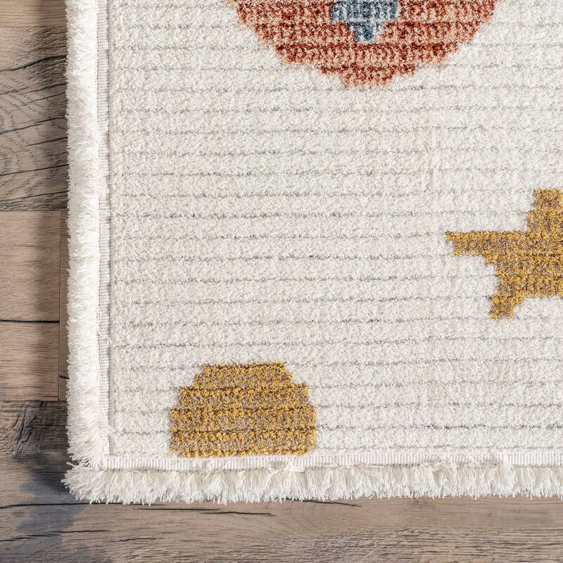 Nuloom Caree Astronaut Kids Fringe Area Rug