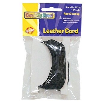 Creativity Street - Beading Cords - Black Leather - 1mm x 10 yds.