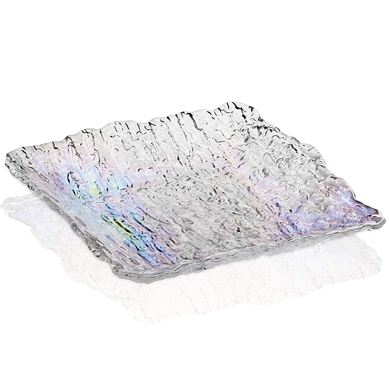 Shop Italian Candy Dish Candy Bowl Murano Glass Square Scalloped Made In Italy 9 X 9 X 9 Inches Overstock 25444357