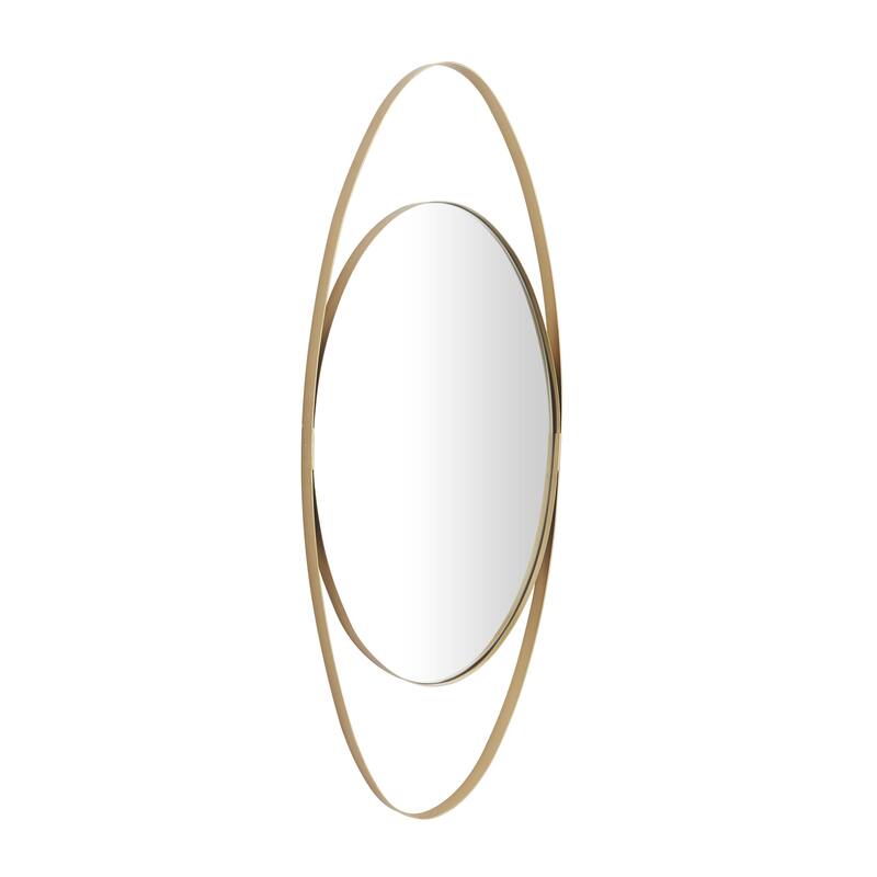 Metal Oval Wall Mirror - Black - CosmoLiving by Cosmopolitan