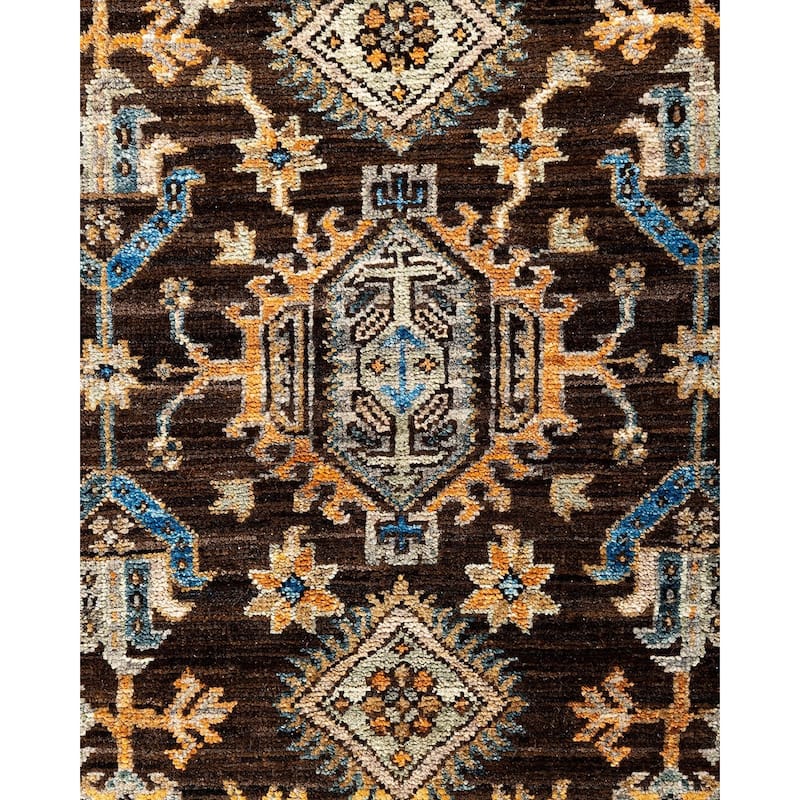 Serapi One-of-a-Kind Hand-Knotted Area Rug - Brown, 4' 0" x 5' 11" - 4' 0" x 5' 11"