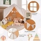 preview thumbnail 9 of 8, Costway Kid's Play Tent Toddler Playhouse Castle Solid Wood Frame with - See Details