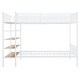preview thumbnail 5 of 12, Twin Over Full Metal Bunk Bed with 5-Tier Storage Shelves, Built-In Side Shelf, and Sturdy Frame for Kids or Guest Room