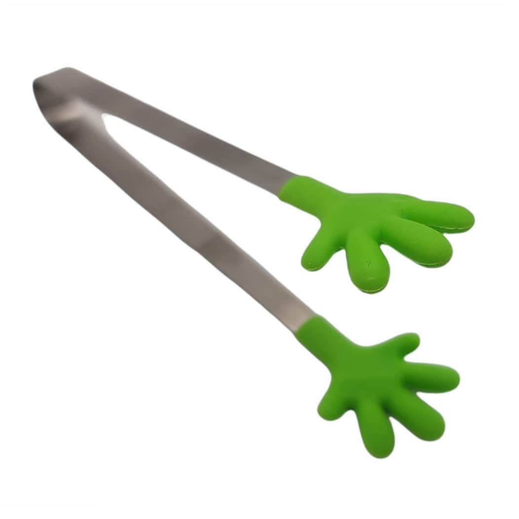 Handy Housewares 5 Long Stainless Steel Mini Tongs with Silicone Hand  Shaped Tips - Bed Bath & Beyond - 35025445