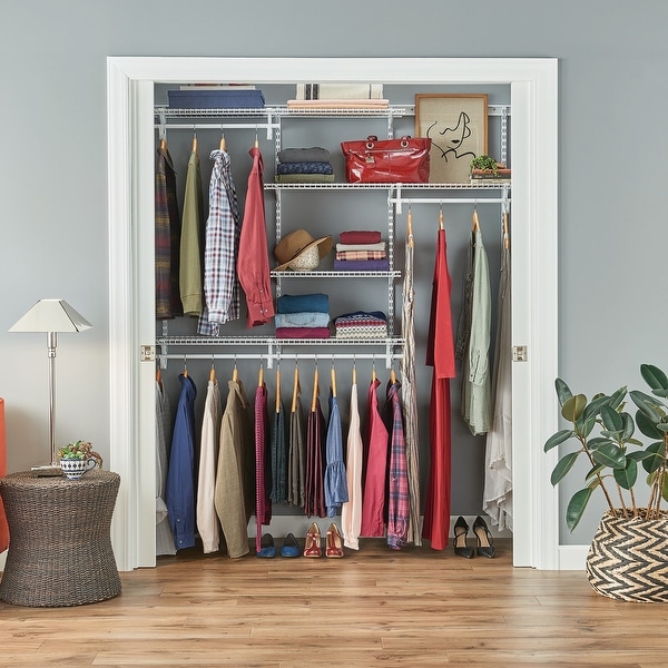ClosetMaid ShelfTrack 48-72 inch W Adjustable Wire Closet System