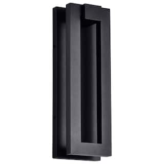 Crew 32 Watt 15 Inch LED Outdoor Sconce Sand Black Finish - Sand Black