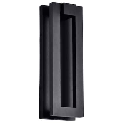 Crew 32 Watt 15 Inch LED Outdoor Sconce Sand Black Finish - Sand Black