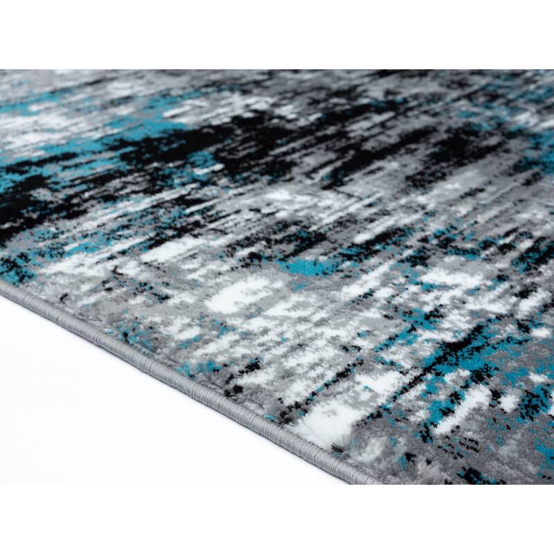 Samos Collection Abstract Static Area Rug