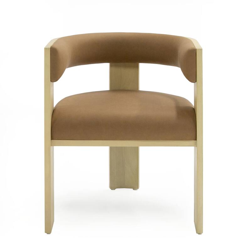 Nova Domus Osaka Modern Natural Ash & Rust Fabric Dining Chair