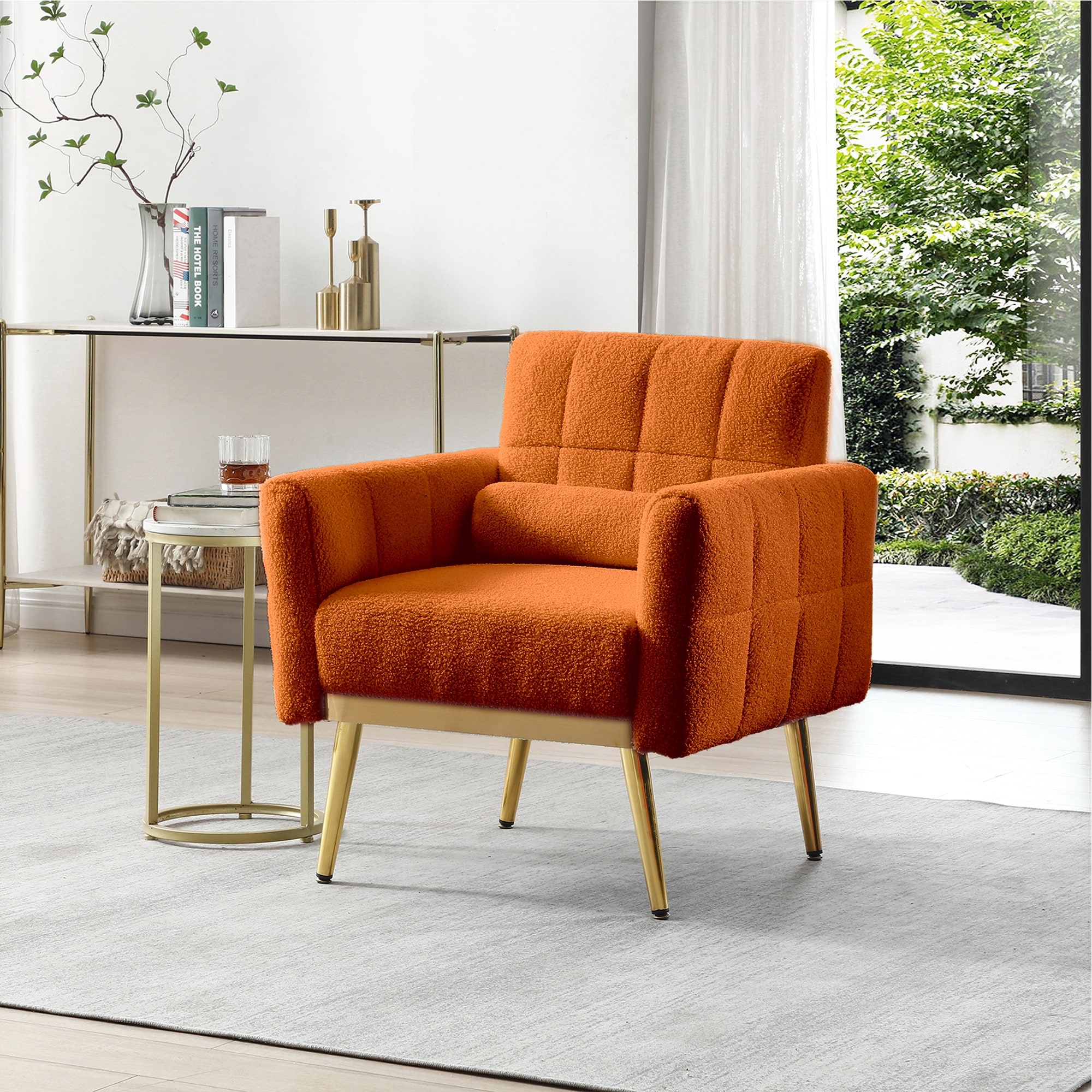 Orange reading chair deals