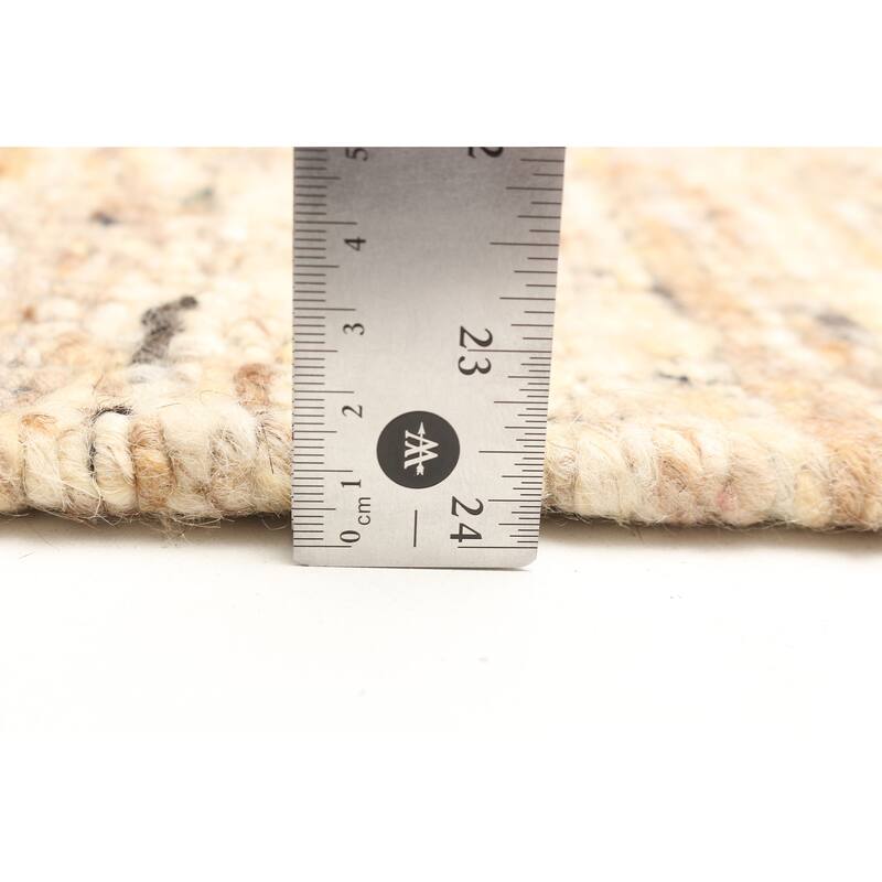 ECARPETGALLERY Braid weave Sienna Tan Wool Rug - 5'2 x 7'6