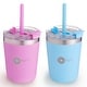 preview thumbnail 8 of 12, PopYum 9oz Insulated Stainless Steel Kids' Cups, 2-Packs Blue and Pink