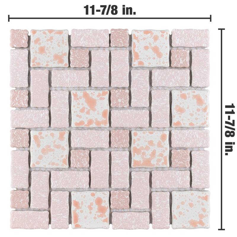 Merola Tile Academy Pink 11-7/8" x 11-7/8" Porcelain Floor and Wall Tile