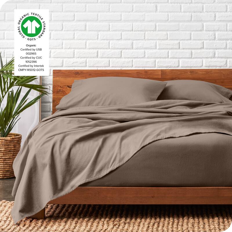 Bare Home Organic Cotton Flannel Sheet Set