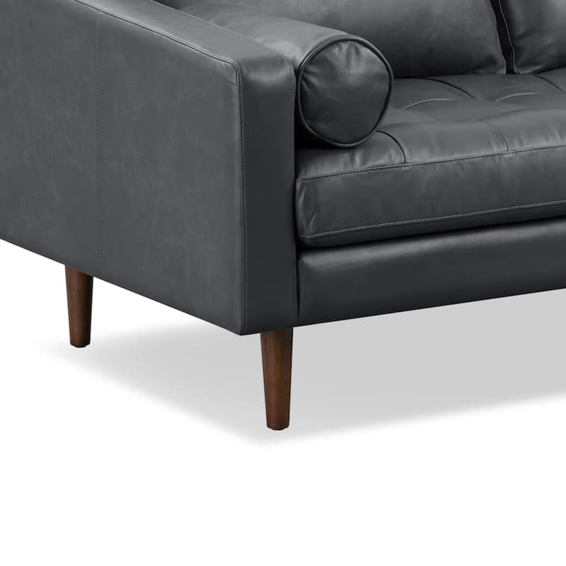 Poly & Bark Napa 72" Apartment Sofa - Full Grain Genuine Italian Leather