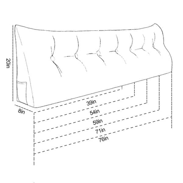 dimension image slide 1 of 3, WOWMAX Bed Rest Wedge Reading Pillow Headboard Back Support Cushion