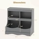 preview thumbnail 5 of 30, Costway Toy Storage Organizer for Toys & Books 4-Cubby Kids Bookcase - See Details