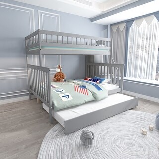 Twin over Full Bunk Bed with Trundle and Staircase - Bed Bath & Beyond ...