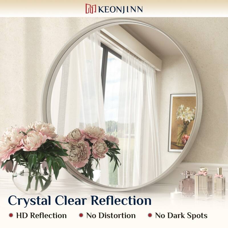 Keonjinn Round Framed Bathroom Wall Mirrors