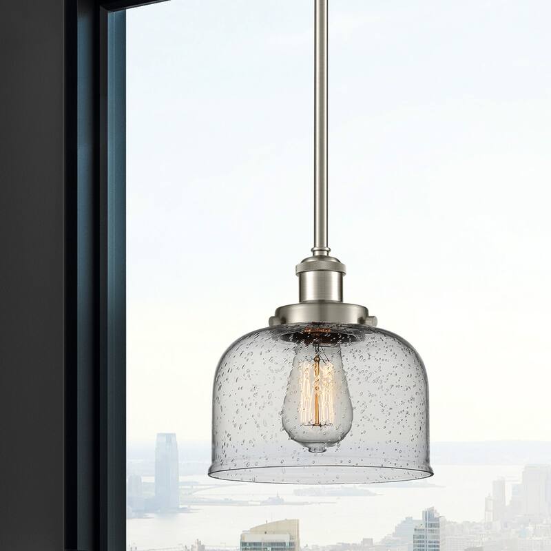 Innovations Lighting Large Bell 8" Wide Mini Pendant - Rod Hung