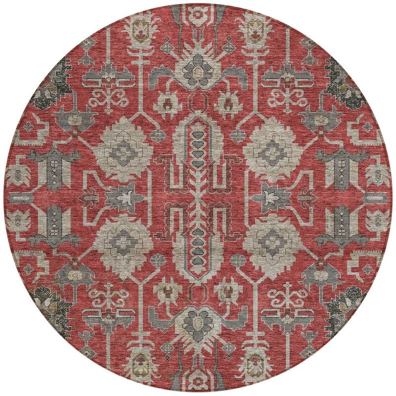 HomeRoots Oriental Traditional Rectangle Outdoor Rug