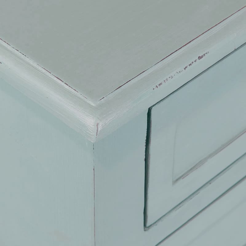 Rustic Solid Wood Side Table With Drawers And Shelf by East at Main