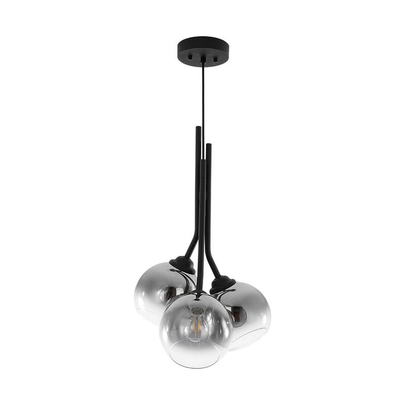 3-Light Contemporary Handcrafted Mirror Glass Pendant - N/A