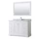 Option White / White Carrara Marble Top / Polished Chrome