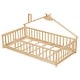 preview thumbnail 41 of 41, Simple wooden floor bed with guard rails
