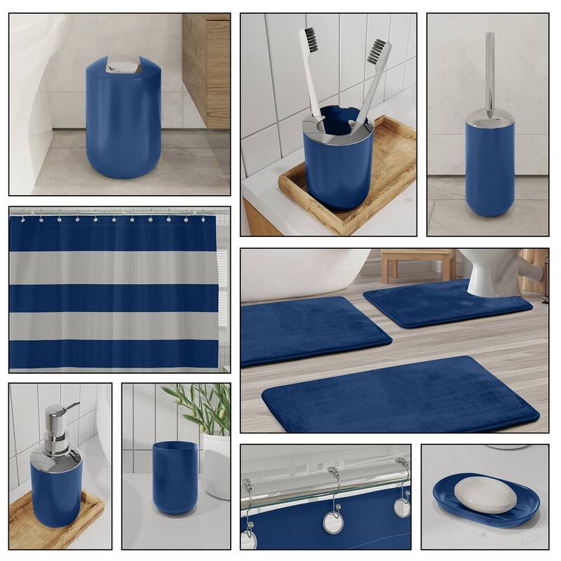 Clara Clark 23 Piece Complete Bathroom Accessories Kit With Shower Curtain and Rug Set