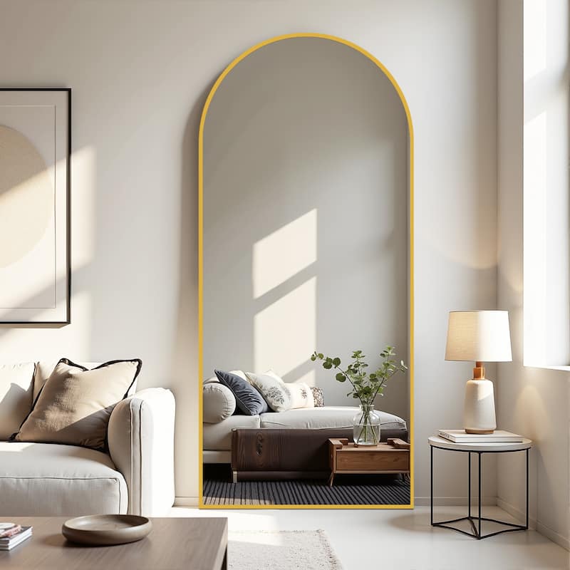 Aluminum Alloy Fine Edge Right Angle Full Length Mirror