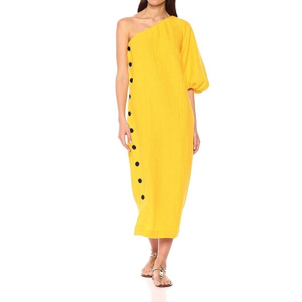 mara hoffman yellow dress