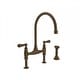 preview thumbnail 4 of 5, Rohl Perrin & Rowe Georgian Era Bridge Kitchen Faucet with Side Spray English Bronze
