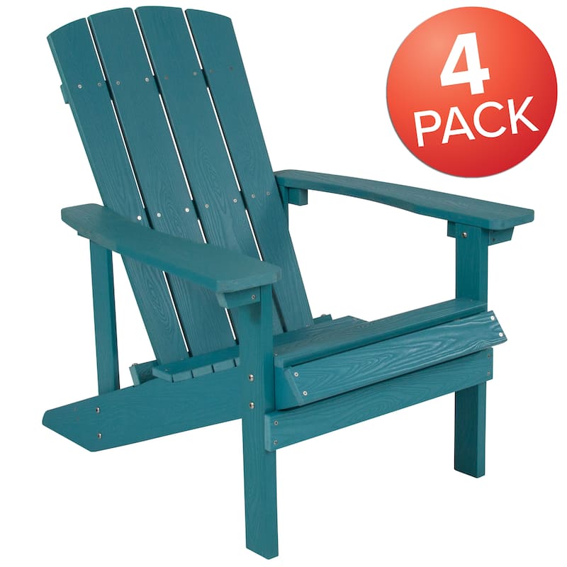 All-weather Poly Resin Wood Outdoor Adirondack Chair (Set of 4)