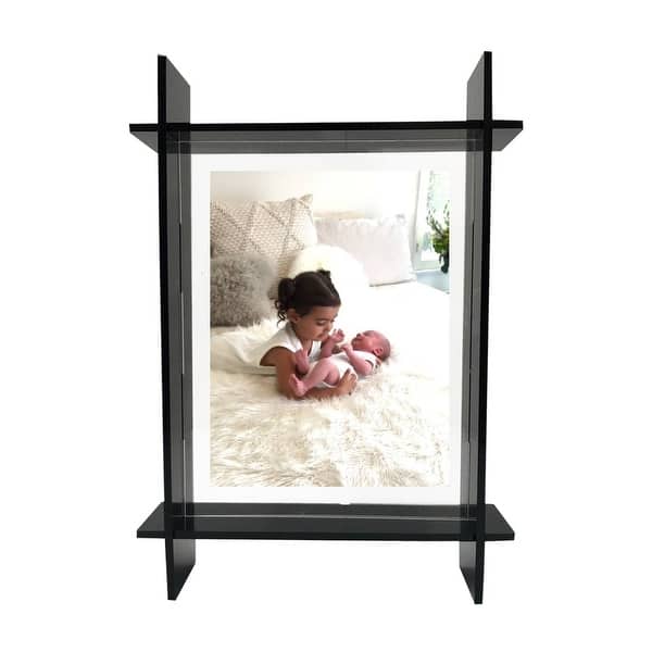slide 2 of 2, Black Lucite Frame size 5x7 Black