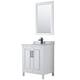 Option White / White Carrara Marble Top / Matte Black