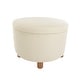 preview thumbnail 16 of 35, WOVENBYRD Large Round Storage Ottoman, Lift Off Lid