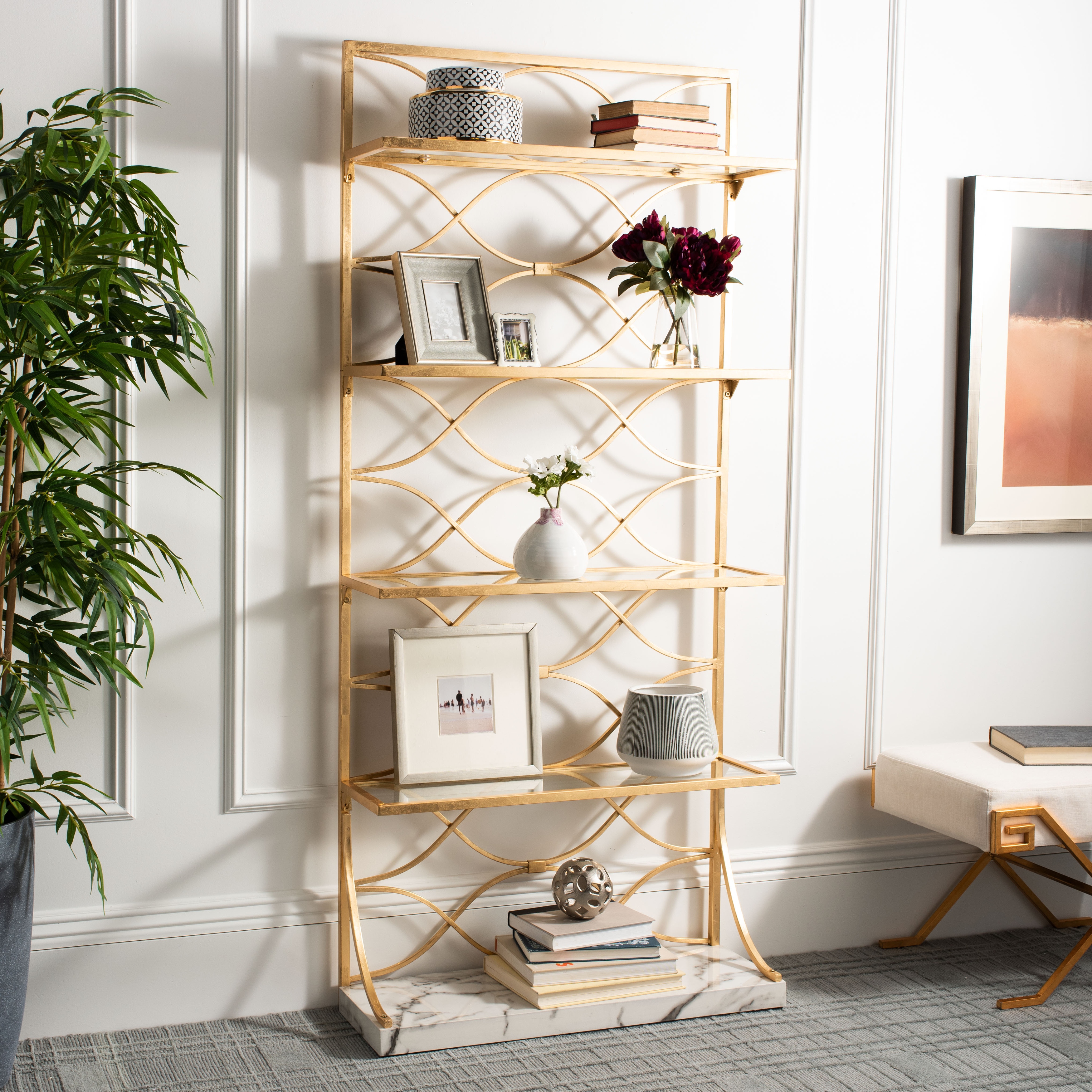 Safavieh online gold bookcase
