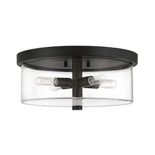 Hailie 4 Light Flushmount in Flat Black