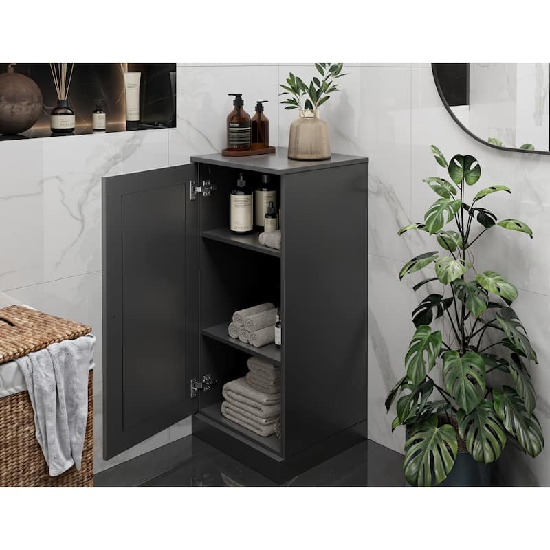 Palace Imports Solid Wood Bathroom Storage Cabinet, Raised Panel Door, Adjustable Shelves