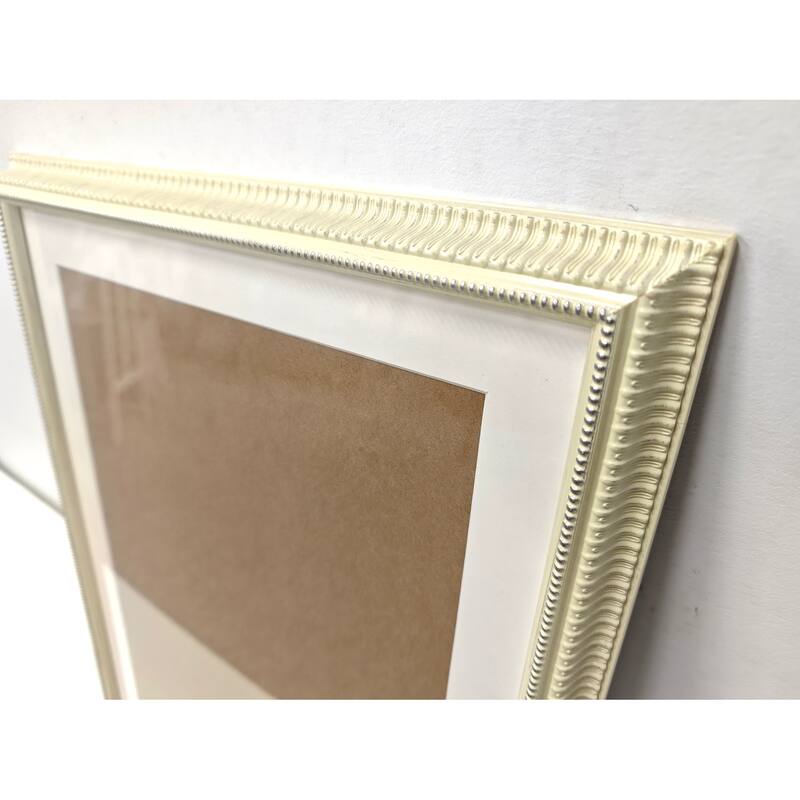 Solid Wood Picture Frame - Replaceable Canvas Art Frame with Organic Glass, Elegant Framed Wall Decor for Living Room