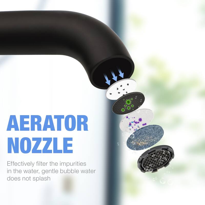 Single-Handle Deck-Mounted Bathroom Sink Faucet