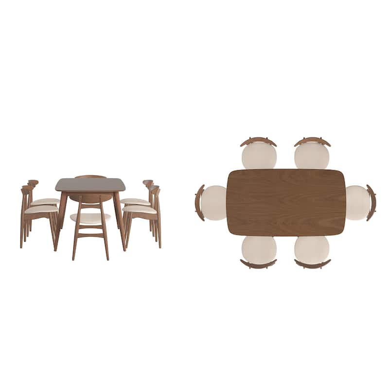 Ribe Mid-Century Modern Tapered Dining Set