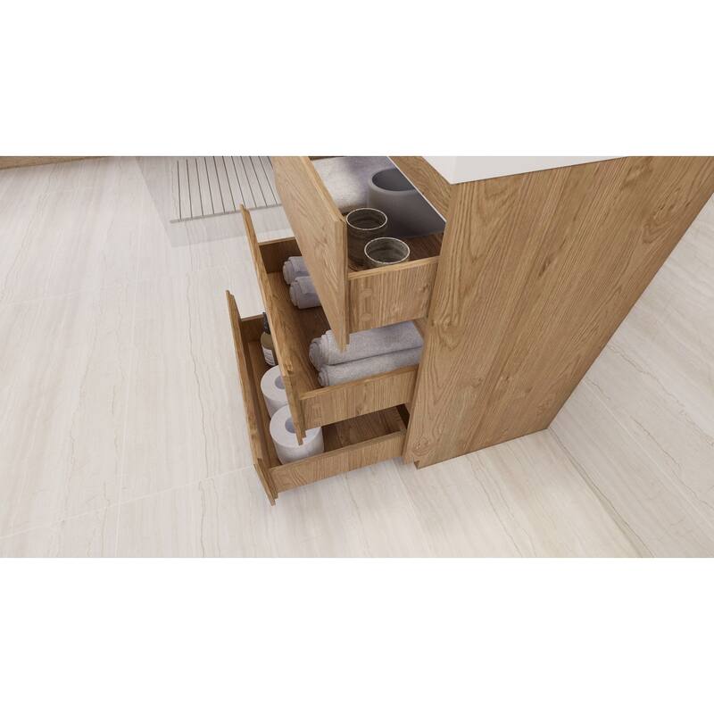 Aron 24'' Freestanding Vanity with Reinforced Acrylic Sink